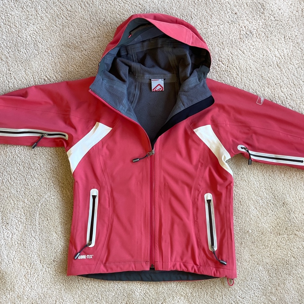 Ski Wind/ Waterproof Shell Jacket, Light Red, Sma… - image 4